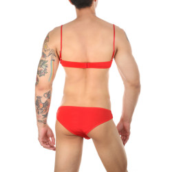 NoGenderWear Ensemble Slip et Bra Tarmina Rouge